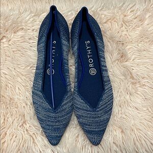 NWOB Rothy's Women's Textured Blue Loafers 
Size 11